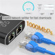 Гігабітний Ethernet-спліттер 1 на 2 - мережний розгалужувач з USB-кабелем живлення LIEZHUA чорний (my-17171)