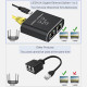Гігабітний Ethernet-спліттер 1 на 2 - мережний розгалужувач з USB-кабелем живлення LIEZHUA чорний (my-17171)