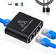 Гігабітний Ethernet-спліттер 1 на 2 - мережний розгалужувач з USB-кабелем живлення LIEZHUA чорний (my-17171)