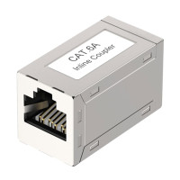 Экранированный соединитель VCELINK RJ45 Cat6A, разъем Ethernet «мама-мама» для кабеля локальной сети Cat6A/Cat6/Cat5e/Cat5, сетевой удлинитель (my-15060)