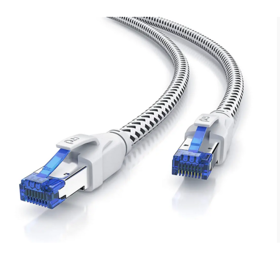 Сетевой кабель, патч-корд CSL-Computer CAT 8.1 LAN RJ45, White, 2м (my-2111)