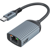 Адаптер Acer ODK440 USB Type-C - Etherne RJ45 без драйверов, алюминиевый сетевой адаптер 1 Гбит/с, серый (15111)