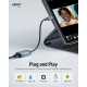 Адаптер Acer ODK440 USB Type-C - Etherne RJ45 без драйверів, алюмінієвий адаптер мережевий 1 Гбіт/с, сірий (15111)