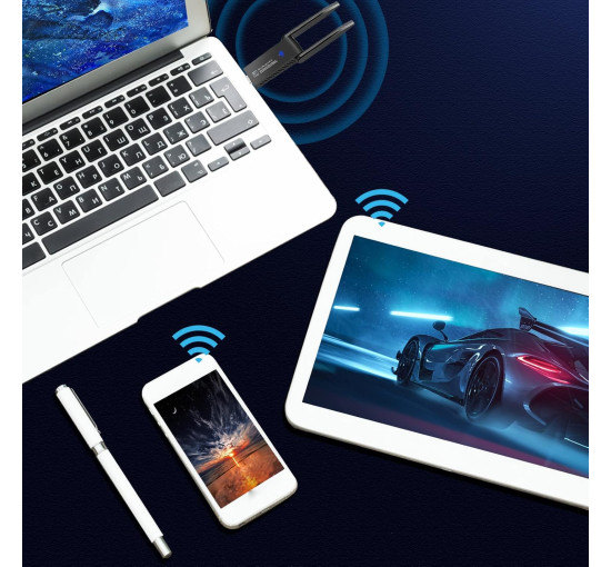 WLAN-адаптер AC1300M USB 3.0 с высоким коэффициентом усиления Wodgreat FR-1300M (my-17163)