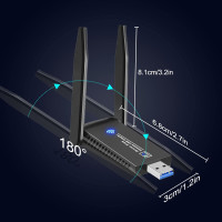 WLAN-адаптер AC1300M USB 3.0 с высоким коэффициентом усиления Wodgreat FR-1300M (my-17163)