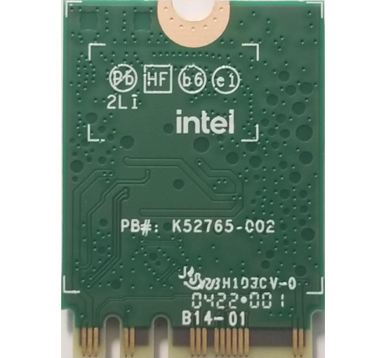 Адаптер WiFi 6E для Intel AX210 Тридіапазонний: 24/5/6 ГГц До 24 Гбіт/с Роз'єм M.2 Сумісність з Bluetooth 5.3 Працює з Intel AMD Модель AX210NGW без vPro (my-17209)