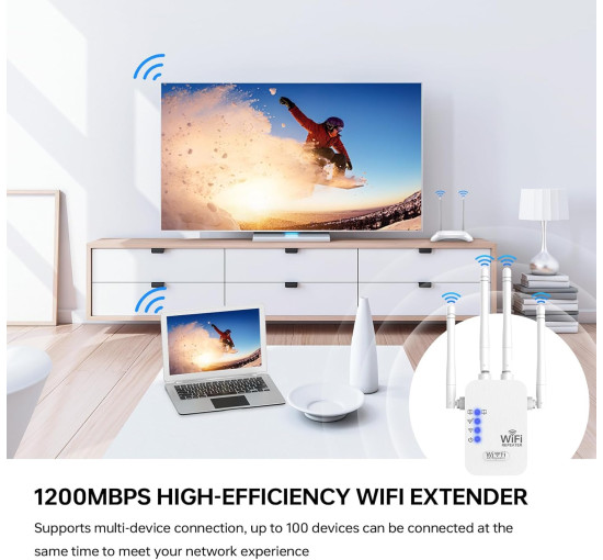 Підсилювач сигналу WiFi TGDLLF для будинку площею до 9000 кв. футів 5G/2.4G, бездротовий ретранслятор із портом Ethernet (my-17230)
