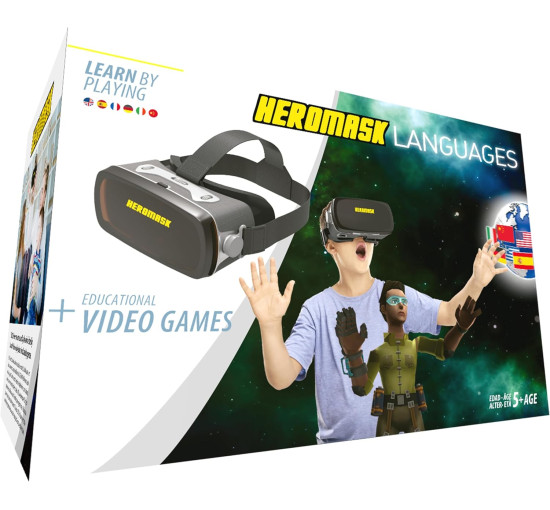 VR-гарнитуры для детей + игра для изучения испанского, французского Stem Toys Heromask HM-M001 (my-14082)