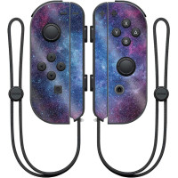 Глянцева блискуча захисна наклейка MightySkins для контролера Nintendo Joy-Con Nebula, легко наносити, знімати та змінювати стилі, зроблено в США (my-7109)