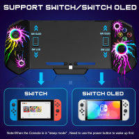 Контроллер HELLCOOL Pro для Switch/OLED, цельный джойстик-джойстик с эффектом Холла, контроллер для портативной консоли с турборежимом (my-17215)