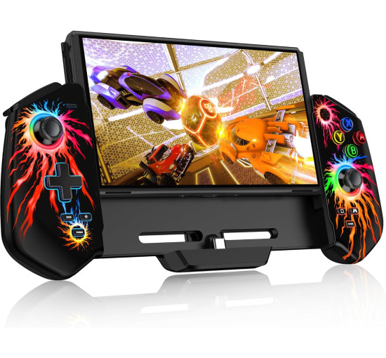 Контролер HELLCOOL Pro для Switch/OLED, цілісний джойстик-джойстик з ефектом Холла, контролер для портативної консолі з турборежимом (my-17215)