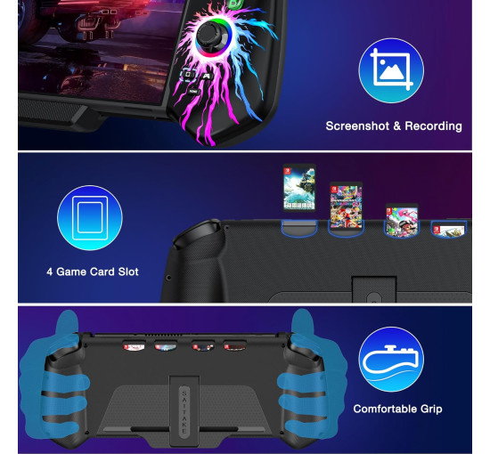 Контролер HELLCOOL Pro для Switch/OLED, цілісний джойстик-джойстик з ефектом Холла, контролер для портативної консолі з турборежимом (my-17215)
