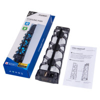 Подставка с тремя кулерами DOBE с отводом тепла для игровой приставки-консоли Sony PlayStation 5 (PS5/PS5 Digital Edition) с LED подсветкой (my-7092)