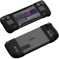 Силиконовый защитный чехол JSAUX совместимый с Steam Deck, Steam Deck GripSkin, GripArmor Silicone Sleeve Set (один левый и правый) GP0016 черный (my-15188)