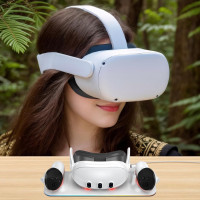 Зарядна станція Olycism, сумісна з гарнітурою Meta Quest 3 Oculus з 2 батареями, що перезаряджаються (my-14039)