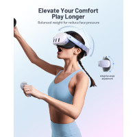 Регульований легкий змінний ремінець для гарнітури VR Zybervr HE-P20 Comfort Elite, Oculus Quest 3, Meta Quest 3, білий (my-2012)