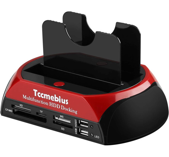 Док-станция для жесткого диска Tccmebius, внешний корпус TCC-S862-US с двумя слотами USB 2.0 на 2.5 дюйма, SATA IDE, 3,5 дюйма, с картридером и концентратором (my-17048)