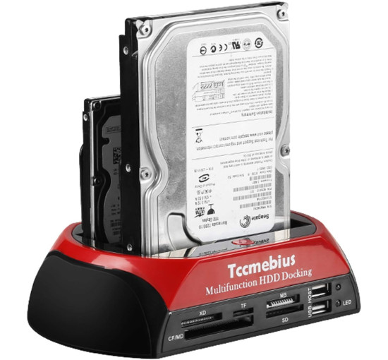 Док-станция для жесткого диска Tccmebius, внешний корпус TCC-S862-US с двумя слотами USB 2.0 на 2.5 дюйма, SATA IDE, 3,5 дюйма, с картридером и концентратором (my-17048)