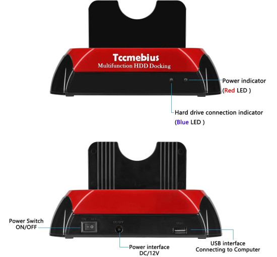 Док-станция для жесткого диска USB 2.0, TCC-S867-US, внешний корпус для 2,5-дюймовых и 3,5-дюймовых жестких дисков IDE SATA I/II/III, твердотельных накопителей (my-17015)