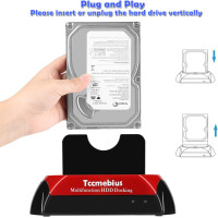 Док-станция для жесткого диска USB 2.0, TCC-S867-US, внешний корпус для 2,5-дюймовых и 3,5-дюймовых жестких дисков IDE SATA I/II/III, твердотельных накопителей (my-17015)
