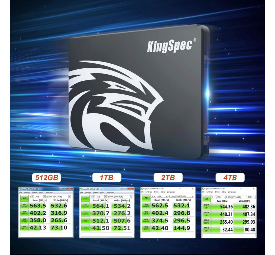 Внутрішній твердотільний накопичувач KingSpec 2 ТБ 2.5 SATA III SSD (my-18098)