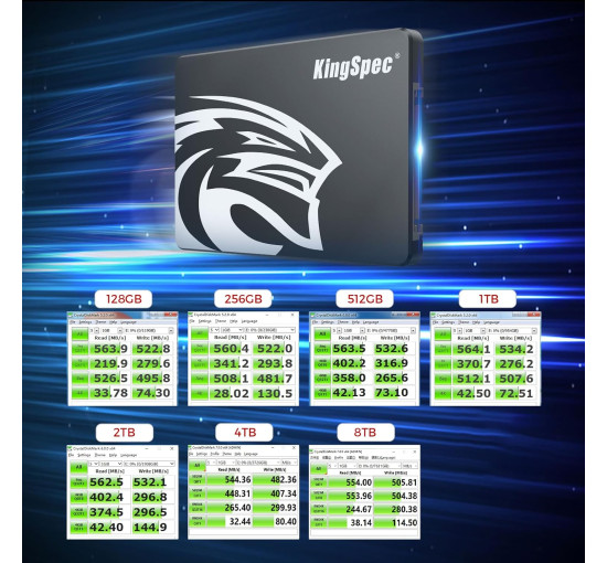 Внутрішній твердотільний накопичувач KingSpec 2 ТБ 2.5 SATA III SSD (my-18098)