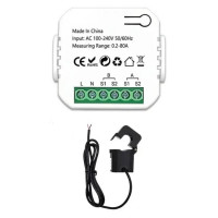 Цифровий лічильник електроенергії WiFi двоканальний 80A TUYA (F10366) (my-1060)