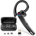 Bluetooth-гарнітура Atheewon U8 з функцією вимкнення звуку з USB-адаптером для підключення до комп'ютера чорний (my-17125)