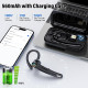 Bluetooth-гарнітура Atheewon U8 з функцією вимкнення звуку з USB-адаптером для підключення до комп'ютера чорний (my-17125)