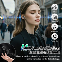 Наушники-переводчики с искусственным интеллектом 3 в 1 Kicoeon MD037 черный (my-17120)