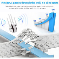 Усилитель WiFi-сигнала 4 антенны K&J KP300 белый (my-17214)