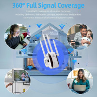 Усилитель WiFi-сигнала 4 антенны K&J KP300 белый (my-17214)