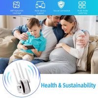 Підсилювач WiFi-сигналу 4 антени K&J KP300 білий (my-17214)