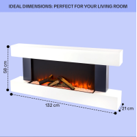 Камин электрический Klarstein Studio Light & Fire 1 2000 Вт (10032725) (my-5028)