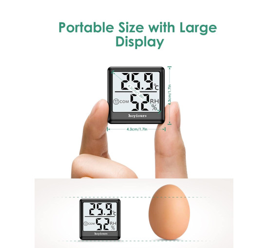 Цифровий гігрометр Hoyiours для дому 2 шт міні-вимірювач вологості кімнатний термометр (my-18162)