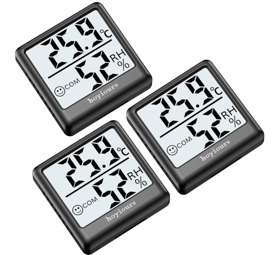 Цифровий гігрометр Hoyiours для дому 2 шт міні-вимірювач вологості кімнатний термометр (my-18162) Цифровий гігрометр Hoyiours для дому 2 шт міні-вимірювач вологості кімнатний термометр (my-18162)
