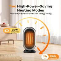 Мини-керамический обогреватель Tiptop Home , 2 уровня нагрева, 800 Вт-1200 Вт, энергосберегающий, черный (my-15039)