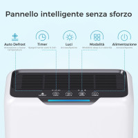 Осушитель воздуха GOAMGE DH-CS13 3 л 20-дюймовый технология Dual Peltier для борьбы с плесенью интеллектуальное размораживание 24-часовой таймер (my-18002)