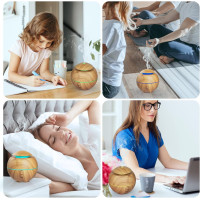 Ультразвуковой аромадиффузор и увлажнитель воздуха на 180 мл Simpeak 70AD12-180LBUSB светло-коричневый (my-15178)