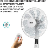 Напольный вентилятор ANSIO 1129 White с пультом управления (my-2003)