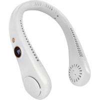 Портативний шийний вентилятор Jsdoin із зарядкою від USB, 5-швидкісний підвісний, безлопатевий, 360-градусний повітряний потік, білий (my-7013)