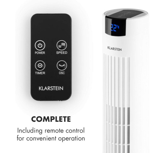 Колонный вентилятор и аромадиффузор с сенсорной панелью Klarstein Skyscraper 2G, Белый, 10027944 (my-5207)