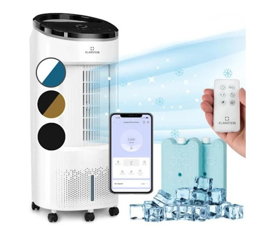 Мобильный воздухоохладитель (вентилятор-охладитель) Klarstein IceWind Plus Smart 4-in-1, 65 Вт, 10040211, белый (my-5202)