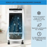 Охладитель воздуха-вентилятор oneConcept Carribean Blue 70 Вт Белый 10028181 (my-5210)