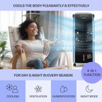 Портативный вентилятор-кондиционер-увлажнитель воздуха Klarstein Maxfresh Ocean 4 в 1, 65 Вт, 10034640, черный (my-5204) 