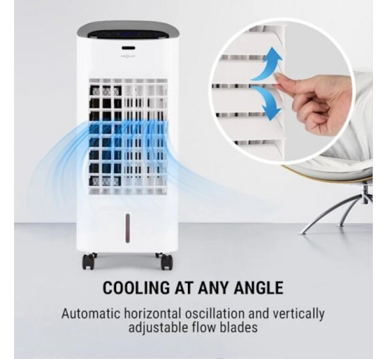 Мобільний портативний вентилятор-охолоджувач, зволожувач повітря OneConcept Coolster 65 Вт, 10032347, білий (my-5217) є подряпини