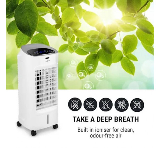 Мобільний портативний вентилятор-охолоджувач, зволожувач повітря OneConcept Coolster 65 Вт, 10032347, білий (my-5217) є подряпини