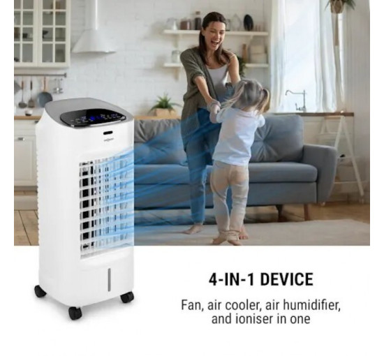 Мобільний портативний вентилятор-охолоджувач, зволожувач повітря OneConcept Coolster 65 Вт, 10032347, білий (my-5217) є подряпини