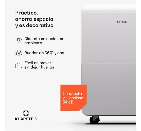 Осушитель воздуха Klarstein DryFy Grand 55L Smart WiFi 10045544 50 м² (my-5221)