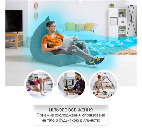 Умный вентилятор-охладитель-очиститель и увлажнитель воздуха Klarstein Skytower Grand Smart Wi-Fi,10035816, 480 м3/ч белый (my-5224)